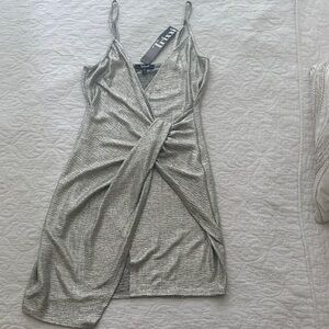 Trixxi Shimmering Silver Dress